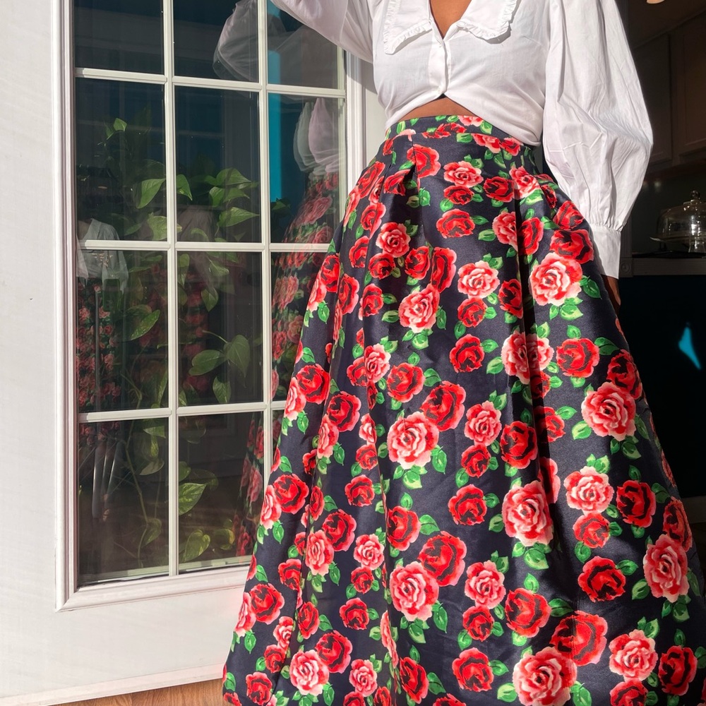 Floral maxi skirt